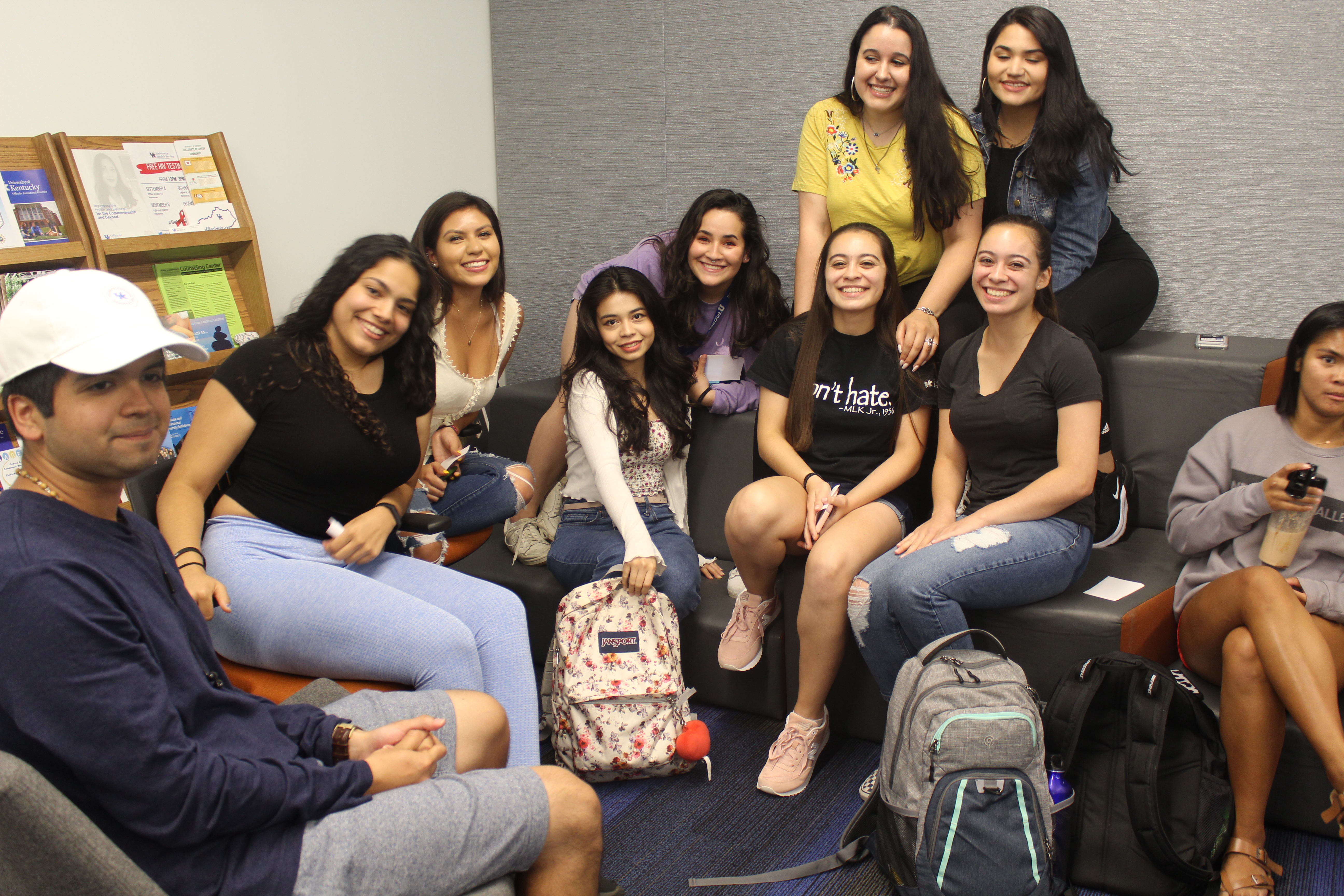 group of students smiling for photo